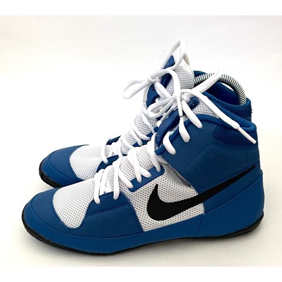 Nike Fury Wrestling Shoes Blue White Black Size NEW 7.5 - Picture 1 of 9